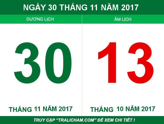 Ngày 30 tháng 11 năm 2017