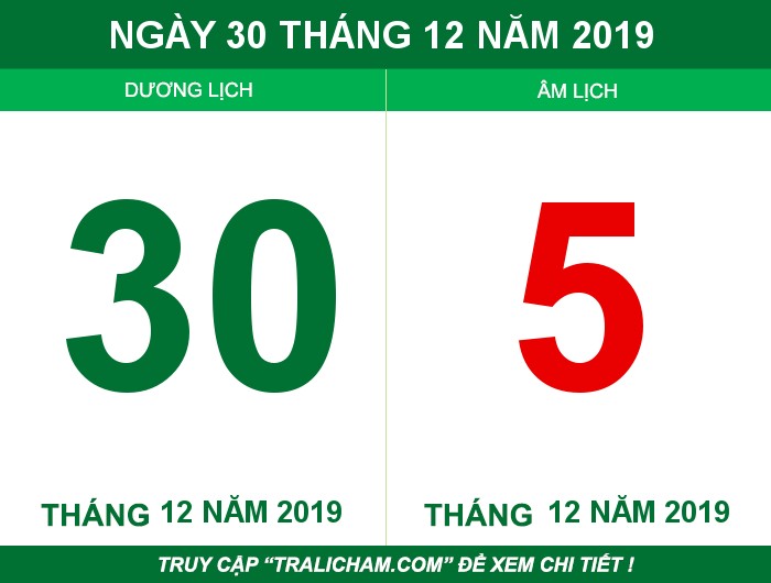 Ngày 30 tháng 12 năm 2019