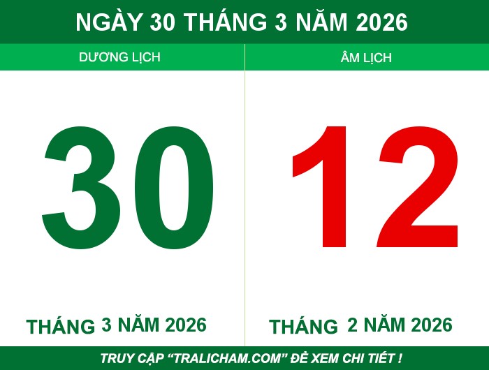 Ngày 30 tháng 3 năm 2026