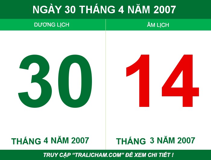 Ngày 30 tháng 4 năm 2007