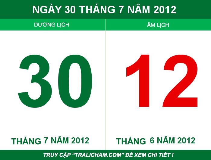 Ngày 30 tháng 7 năm 2012
