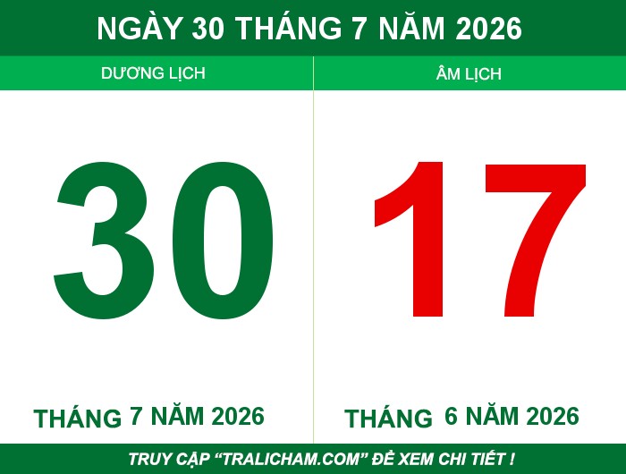 Ngày 30 tháng 7 năm 2026