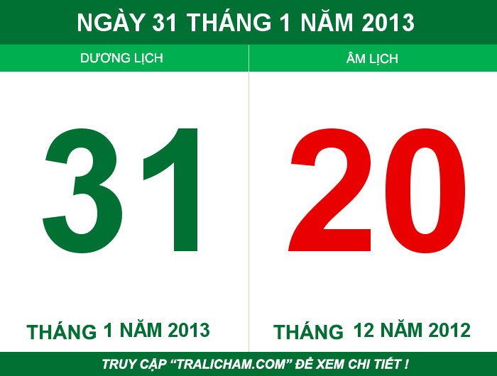 Ngày 31 tháng 1 năm 2013