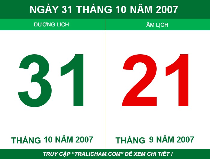 Ngày 31 tháng 10 năm 2007