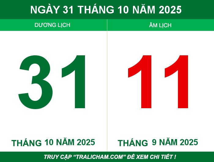 Ngày 31 tháng 10 năm 2025