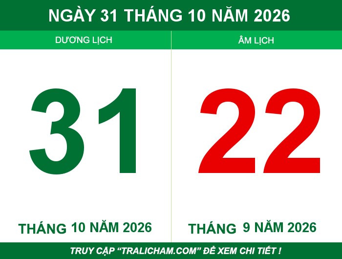 Ngày 31 tháng 10 năm 2026