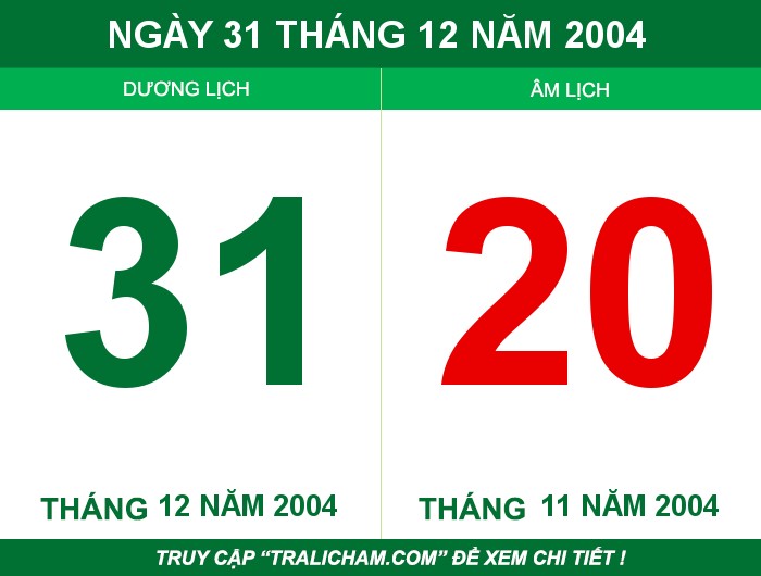 Ngày 31 tháng 12 năm 2004