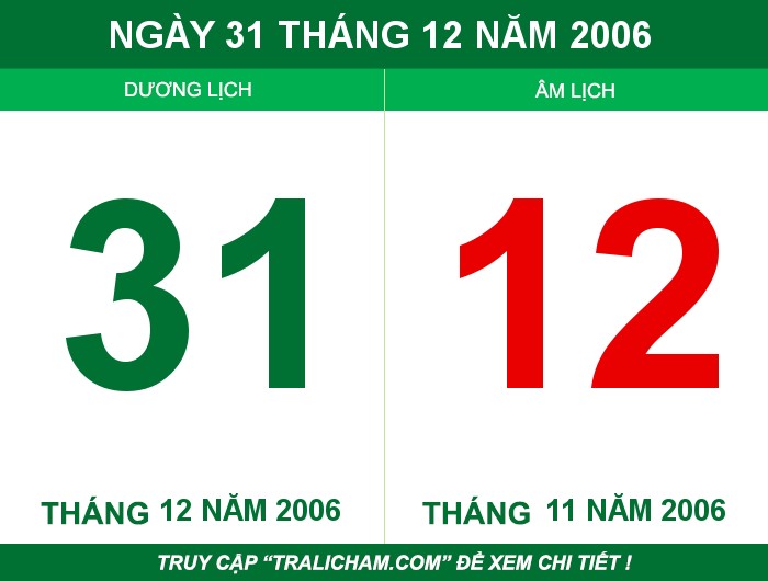 Ngày 31 tháng 12 năm 2006