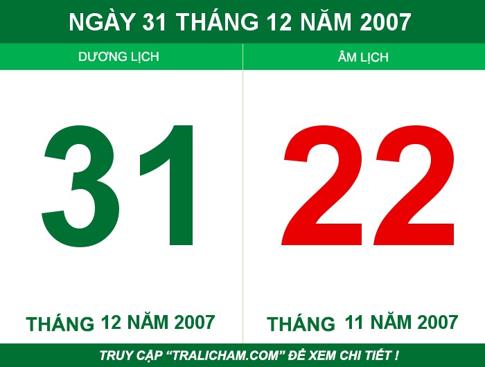 Ngày 31 tháng 12 năm 2007