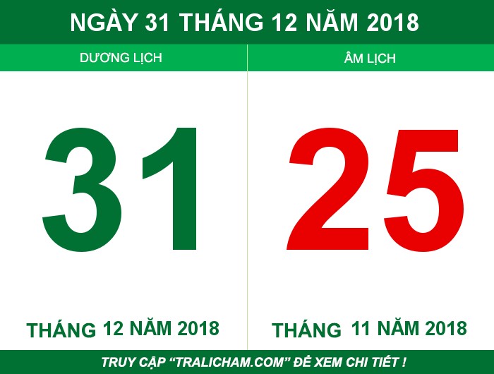 Ngày 31 tháng 12 năm 2018
