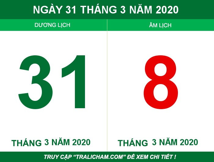 Ngày 31 tháng 3 năm 2020