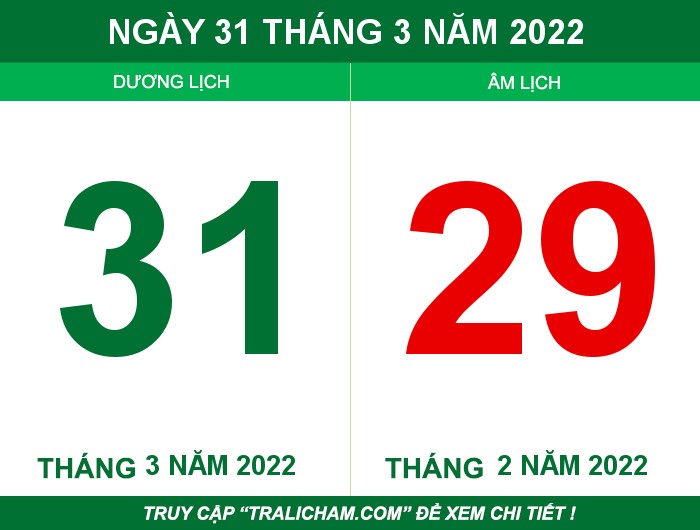 Ngày 31 tháng 3 năm 2022
