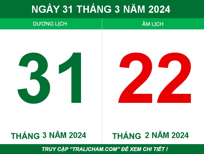 Ngày 31 tháng 3 năm 2024