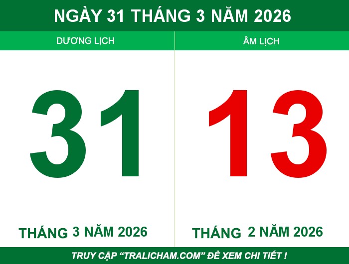 Ngày 31 tháng 3 năm 2026