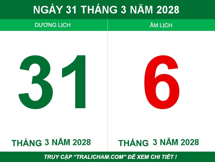 Ngày 31 tháng 3 năm 2028
