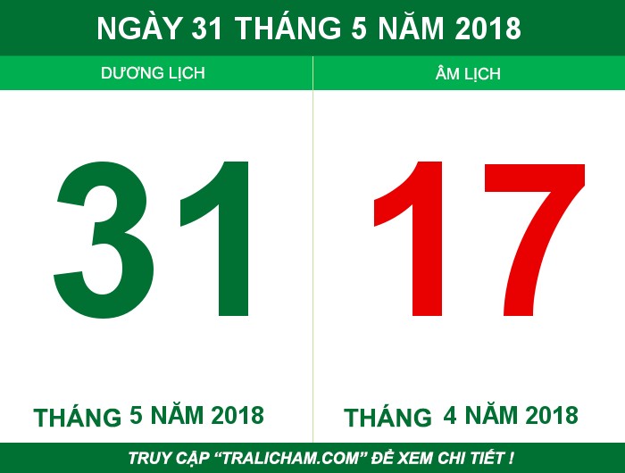 Ngày 31 tháng 5 năm 2018