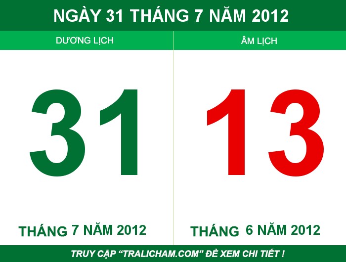 Ngày 31 tháng 7 năm 2012