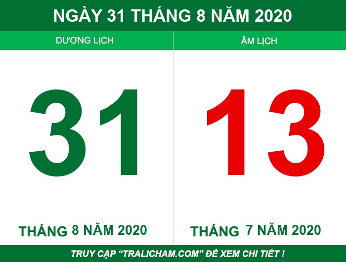 Ngày 31 tháng 8 năm 2020