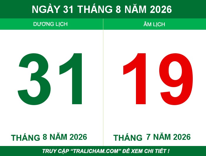 Ngày 31 tháng 8 năm 2026