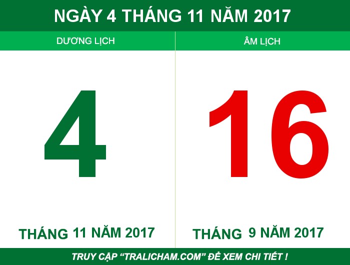 Ngày 4 tháng 11 năm 2017