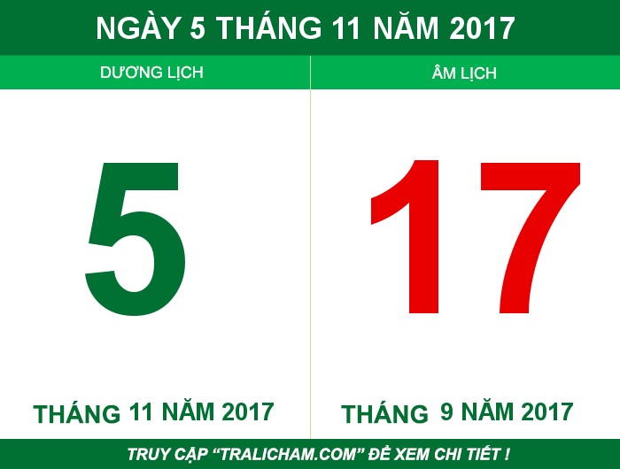 Ngày 5 tháng 11 năm 2017