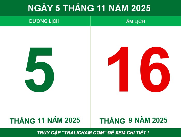 Ngày 5 tháng 11 năm 2025