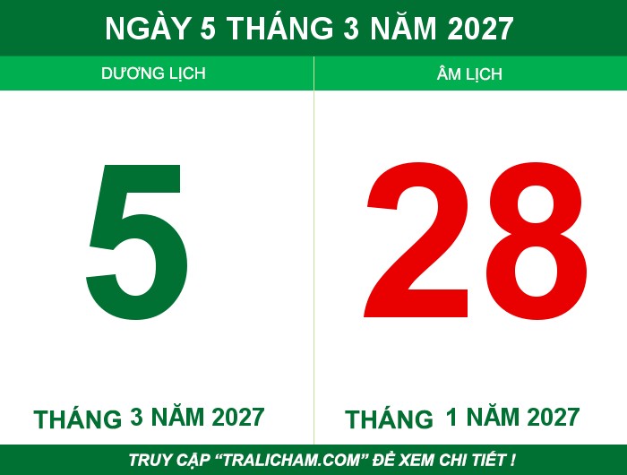 Ngày 5 tháng 3 năm 2027