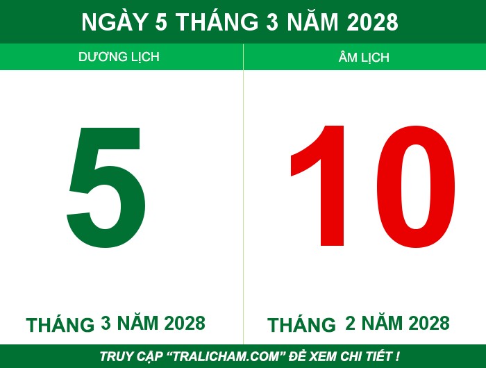 Ngày 5 tháng 3 năm 2028