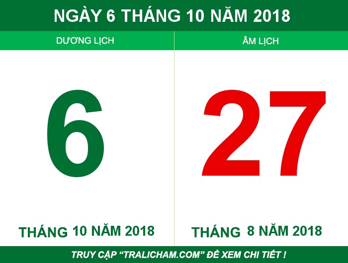 Ngày 6 tháng 10 năm 2018