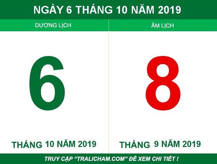 Ngày 6 tháng 10 năm 2019