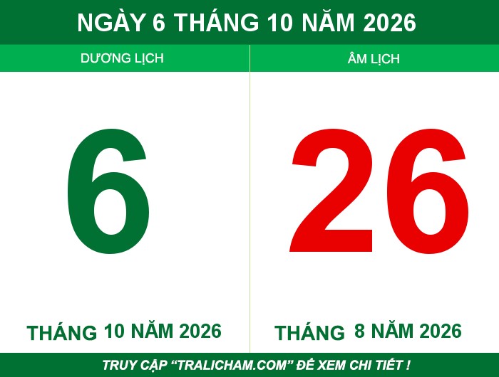 Ngày 6 tháng 10 năm 2026