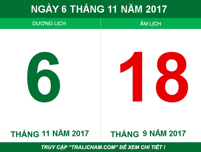 Ngày 6 tháng 11 năm 2017