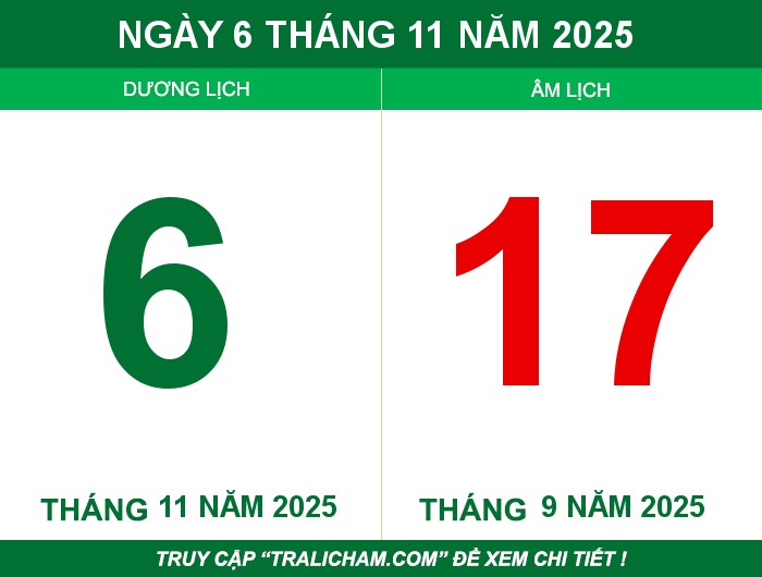 Ngày 6 tháng 11 năm 2025