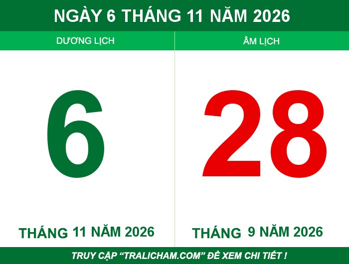 Ngày 6 tháng 11 năm 2026