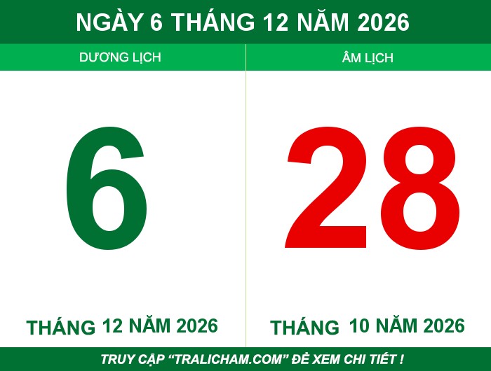 Ngày 6 tháng 12 năm 2026