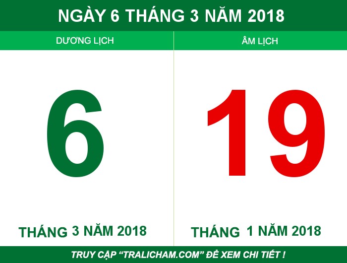 Ngày 6 tháng 3 năm 2018