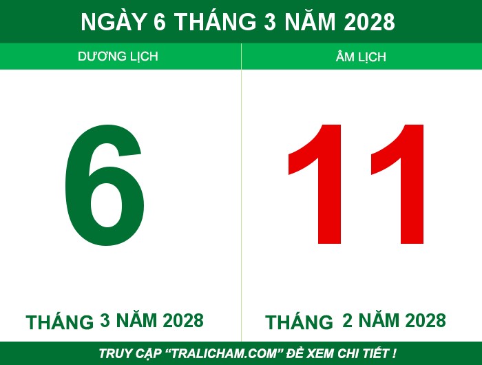 Ngày 6 tháng 3 năm 2028