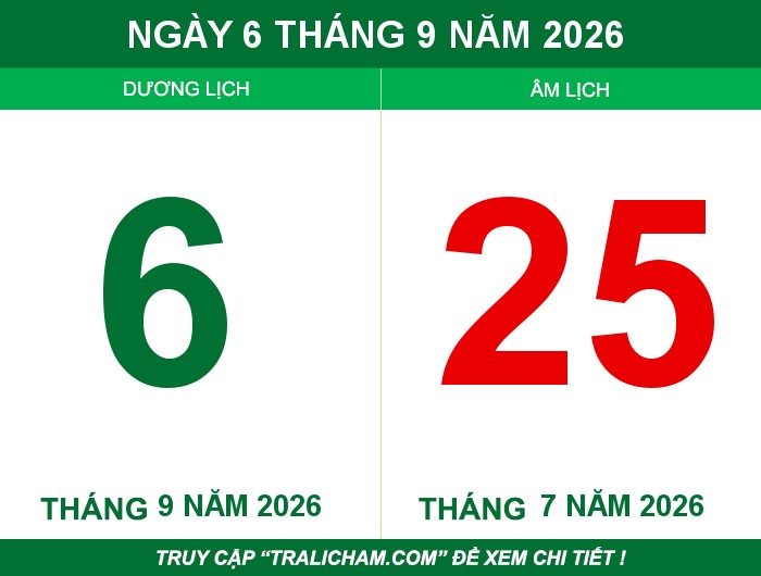 Ngày 6 tháng 9 năm 2026