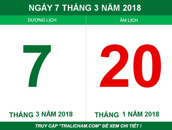 Ngày 7 tháng 3 năm 2018